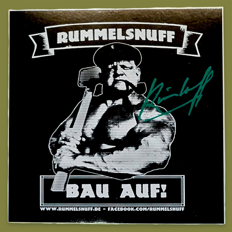 Aufkleber Bau auf Rummelsnuff